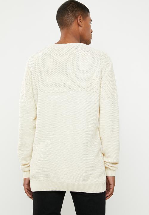 Superbalist - Relaxed fit textured knit - cream