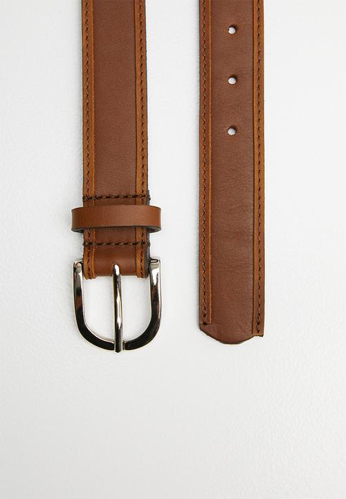 Superbalist - Two tone leather belt - brown