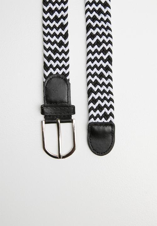 Superbalist - Len webbing belt - black & white
