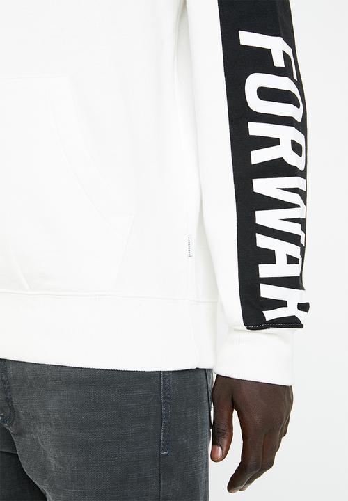 Jack & Jones - Rock hoody- white