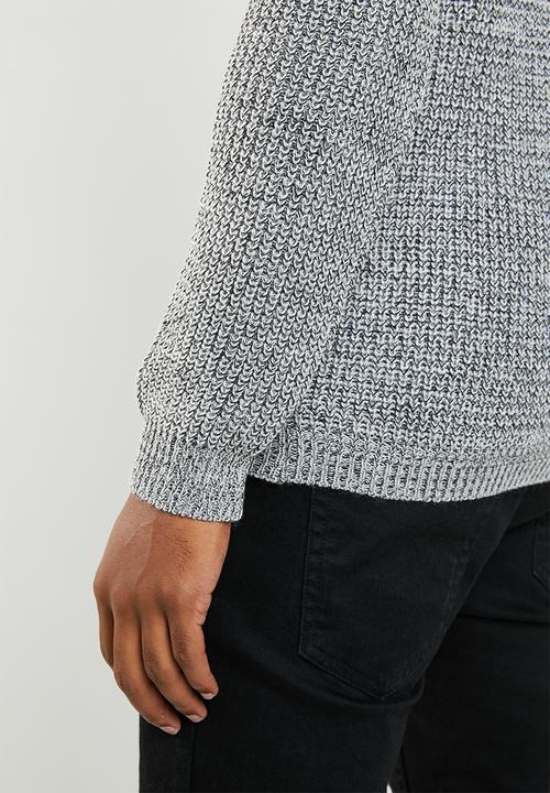 Superbalist - Chunky textured deep V-neck knit - grey