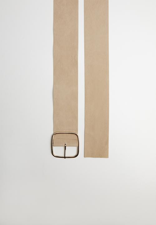Superbalist - Oversized buckle waist belt - beige