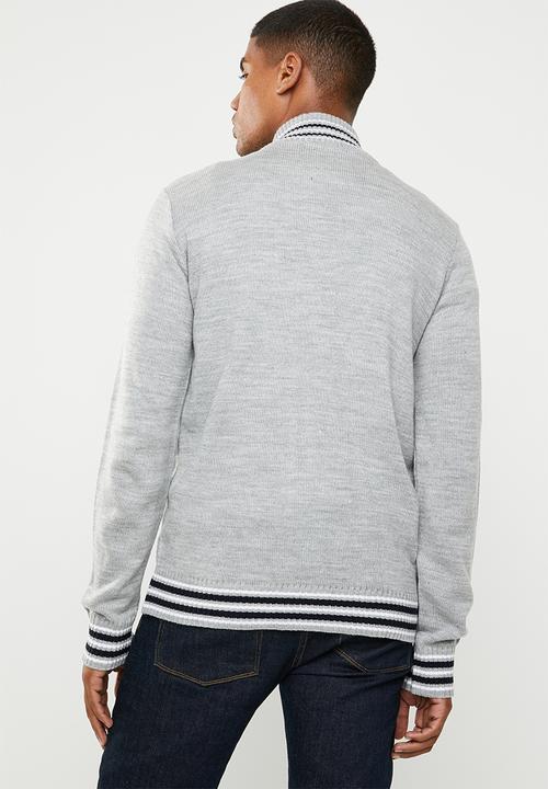 Superbalist - Zip through funnel neck knit - grey