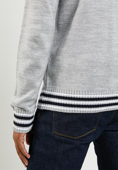 Superbalist - Zip through funnel neck knit - grey