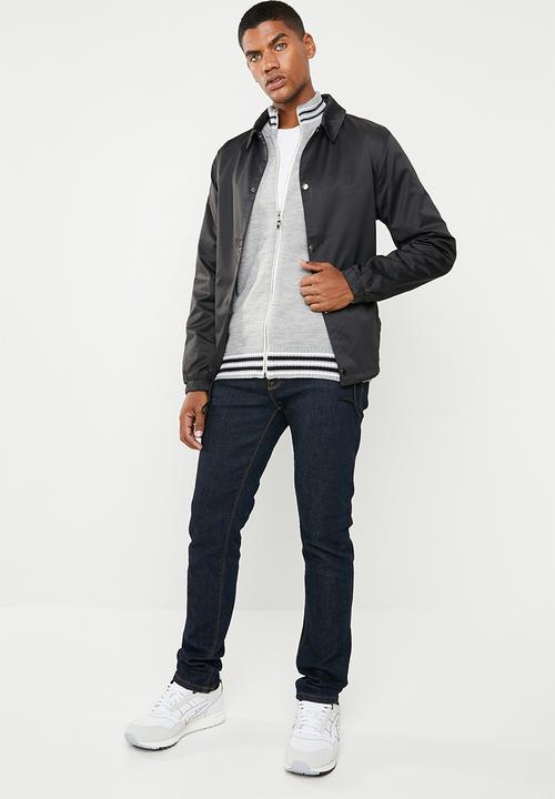 Superbalist - Zip through funnel neck knit - grey