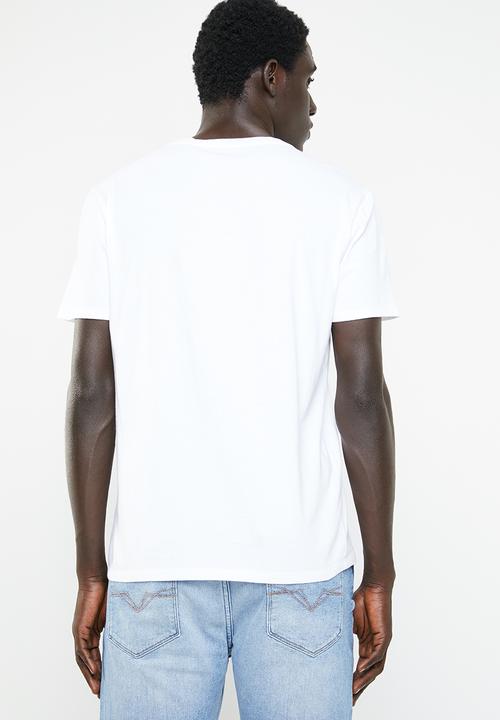 GUESS - Linear ombre short sleeve tee - white