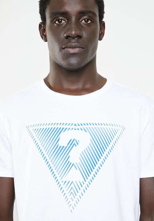 GUESS - Linear ombre short sleeve tee - white