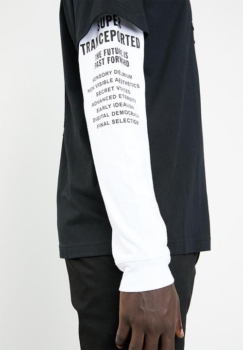 Diesel  - T-shoot-ya long sleeve tee -black & white