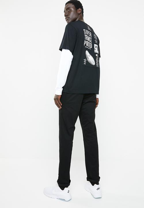 Diesel  - T-shoot-ya long sleeve tee -black & white