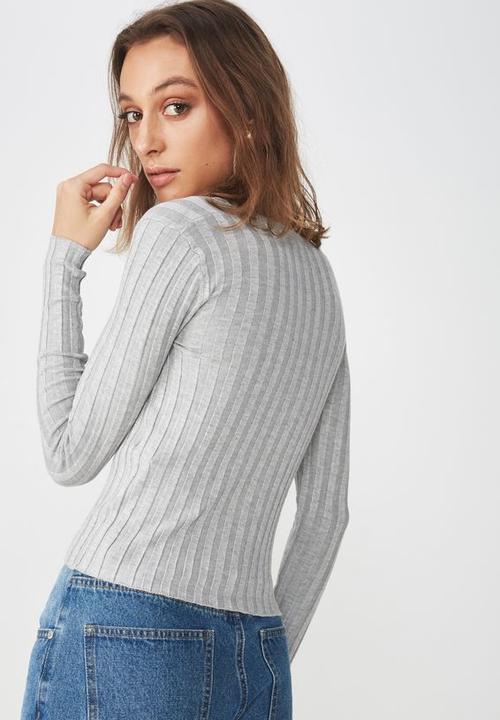 Cotton On - Quinnie cropped cardigan - grey