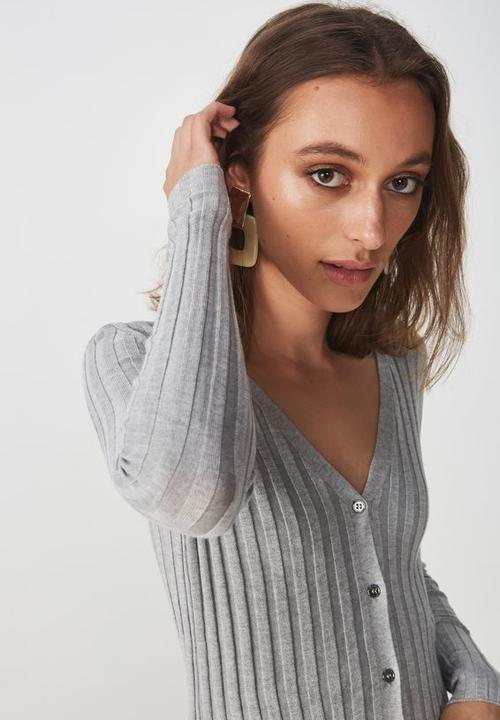 Cotton On - Quinnie cropped cardigan - grey