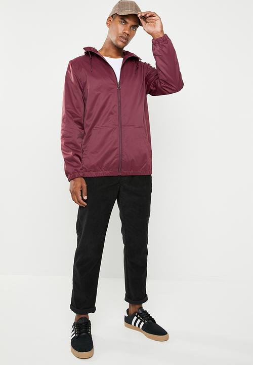 Superbalist - Zip through windbreaker - burgundy