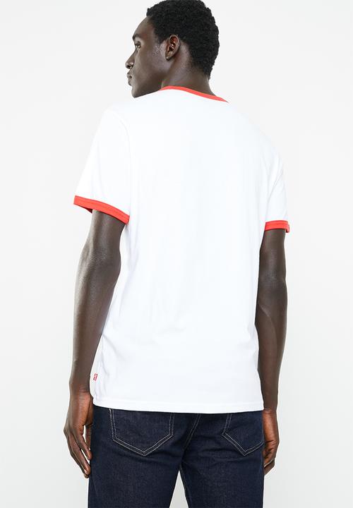 Levi’s® - Ringer tee housemark - white & red