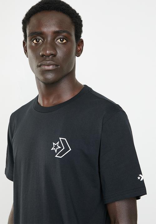 Converse - Lined star chevron tee - black