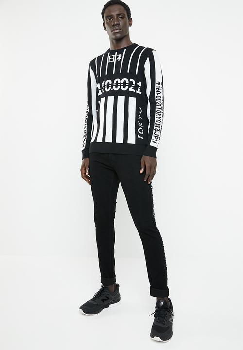 Only & Sons - Dennis jaquard knit - black