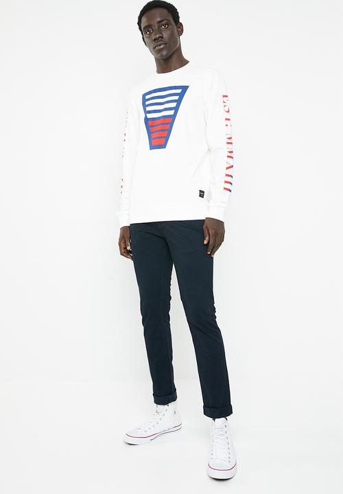 Only & Sons - Burhan crew neck sweater - white