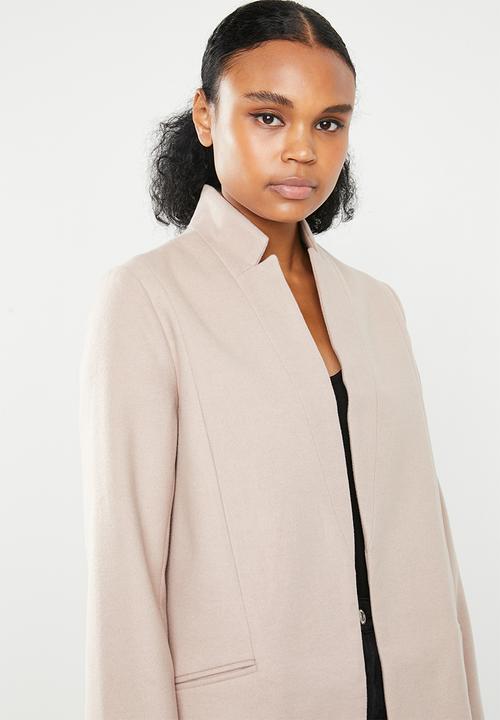 Missguided - Inverted collar formal coat - pink