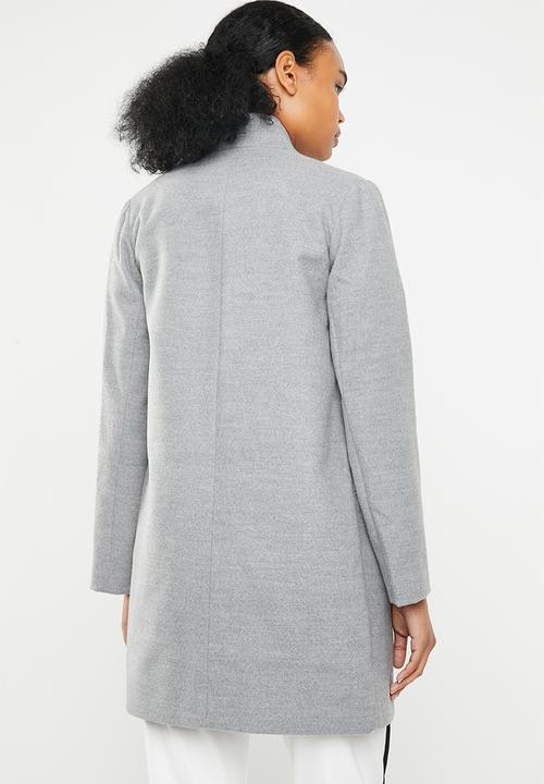 Missguided - Inverted collar formal coat - grey