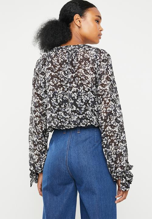 Superbalist - Gauged raglan sleeve blouse - multi