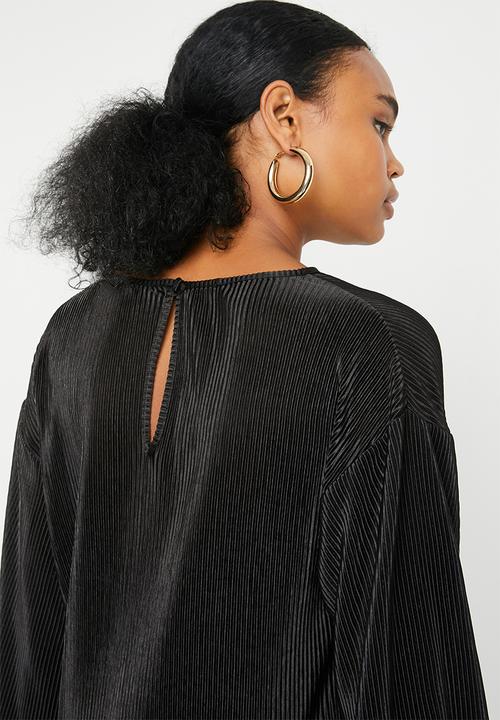 Superbalist - Plisse shift dress - black