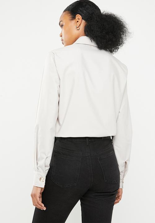 Superbalist - Structured shirt with puff sleeve - cream