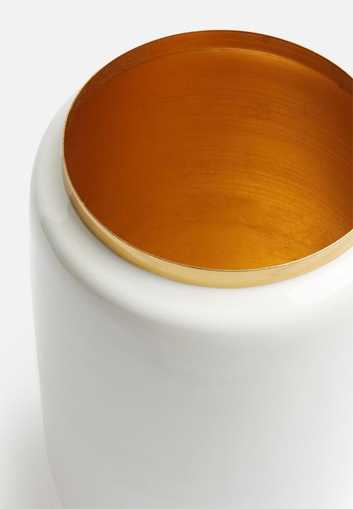 Present Time - Flare vase - enamel white