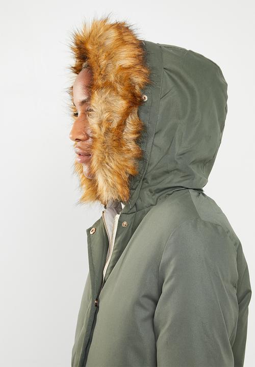Brave Soul - Padded reversible jacket  - khaki & neutral