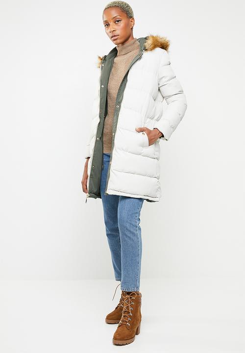 Brave Soul - Padded reversible jacket  - khaki & neutral