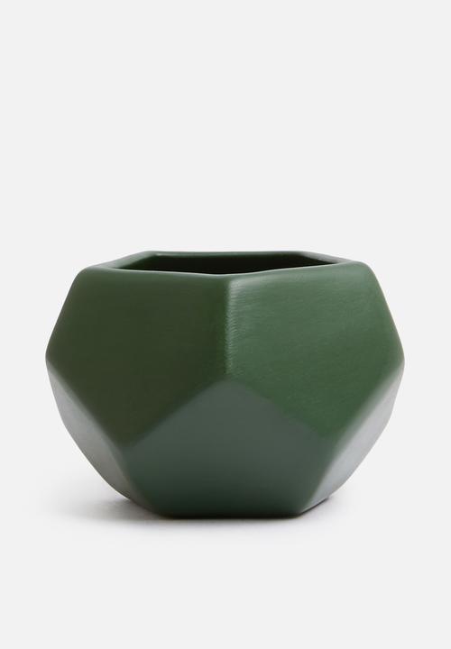 Grey Gardens - Hex mini vase - forest green