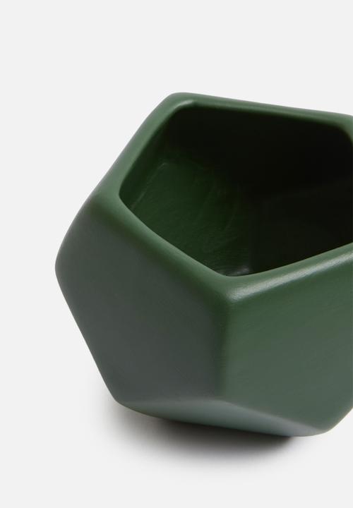 Grey Gardens - Hex mini vase - forest green