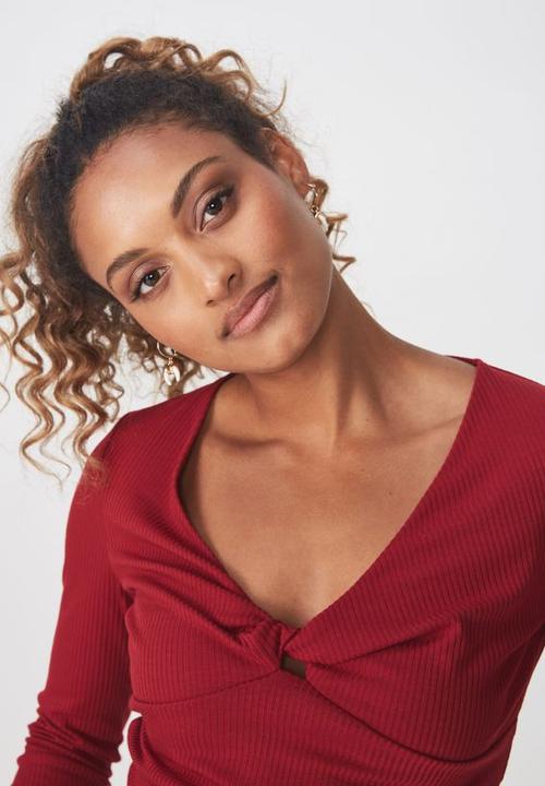Cotton On - Brooke long sleeve top - red