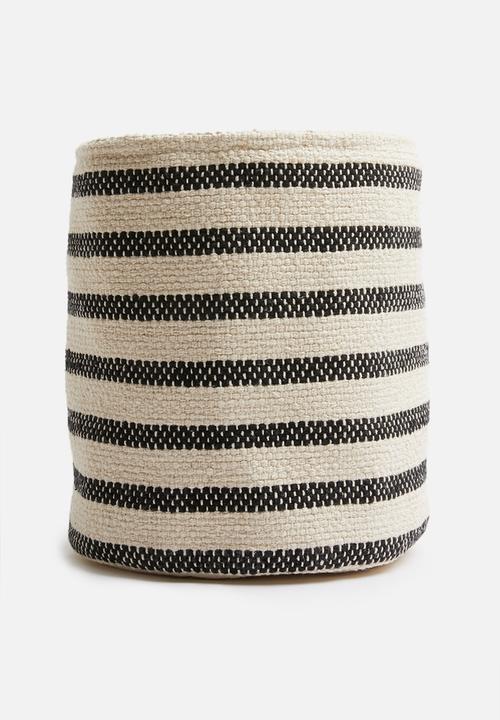 Sixth Floor - Sona cotton basket - black/white