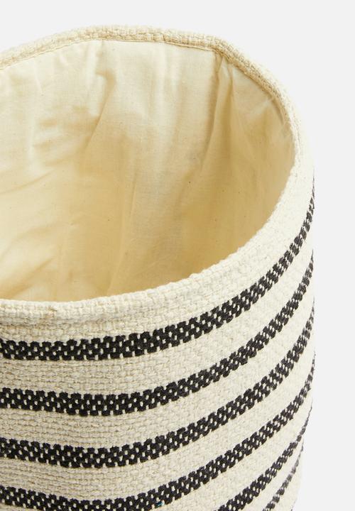 Sixth Floor - Sona cotton basket - black/white