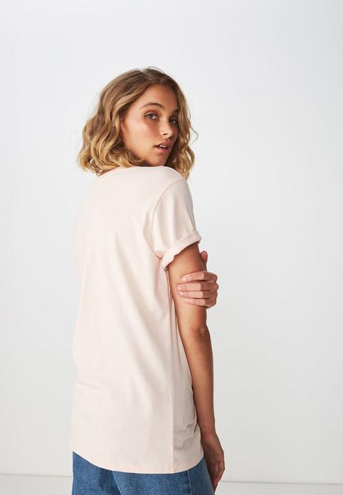 Cotton On - Classic slogan tee - pink & red