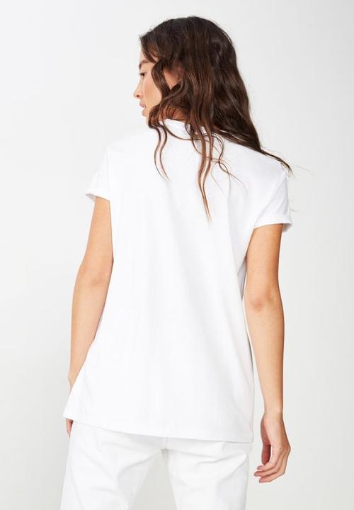 Cotton On - Classic slogan tee - white