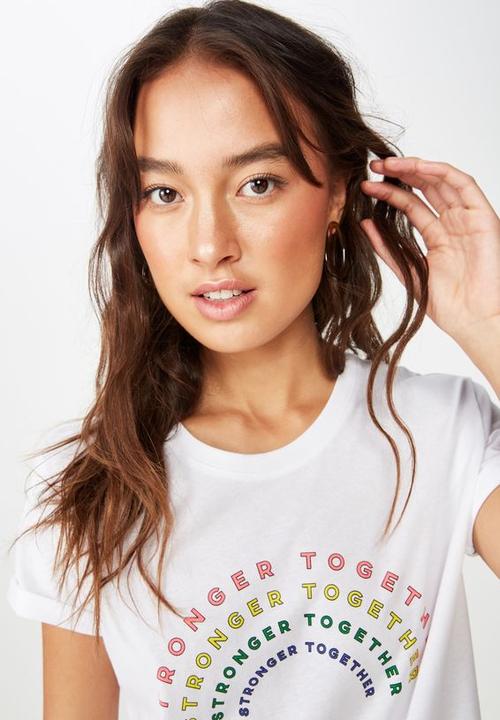 Cotton On - Classic slogan tee - white