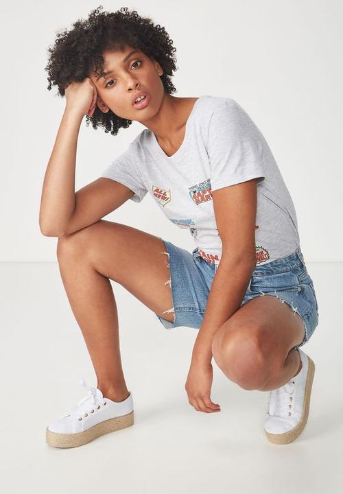 Cotton On - Classic tv movie T-shirt - grey