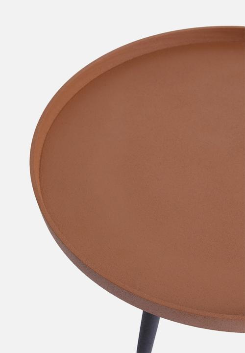 Present Time - Nimble side table - terracotta brown