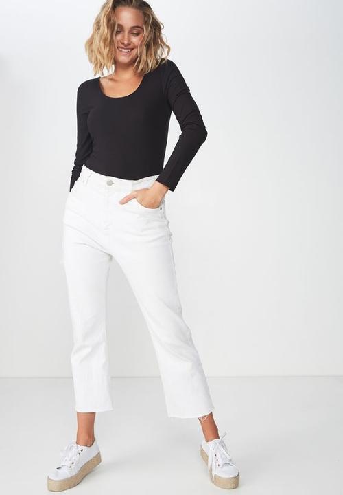 Cotton On - Double scoop long sleeve top - black