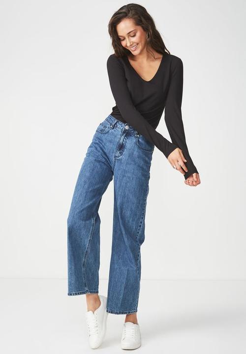 Cotton On - Everyday V-neck top - black