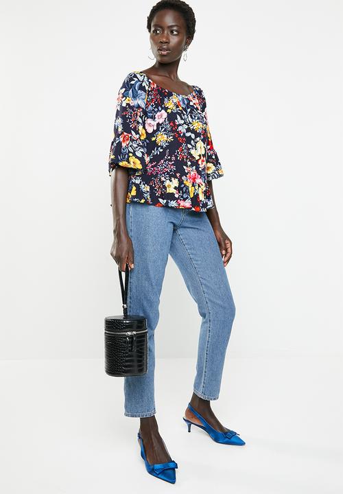 Revenge - Dark floral gypsy top -multi