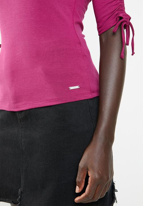 GUESS - Off shoulder enzo top - purple