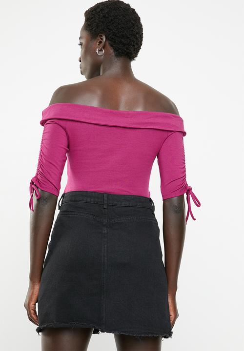 GUESS - Off shoulder enzo top - purple