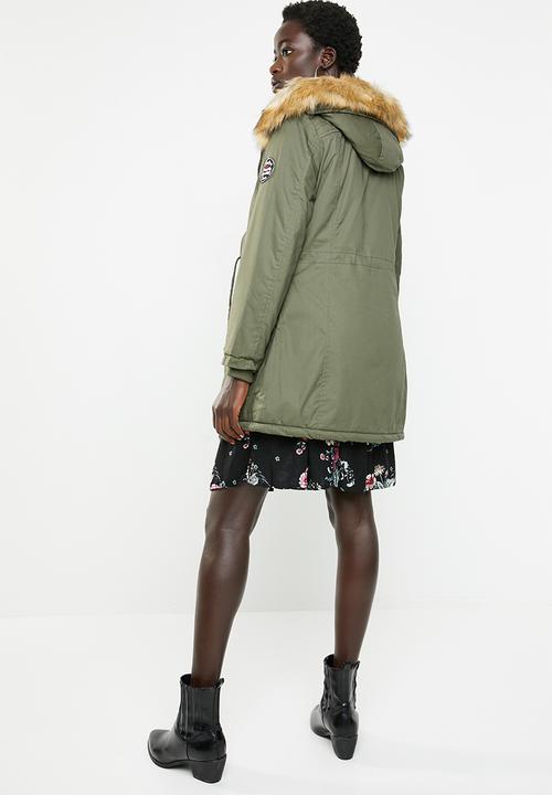 Revenge - Parka with faux fur - khaki