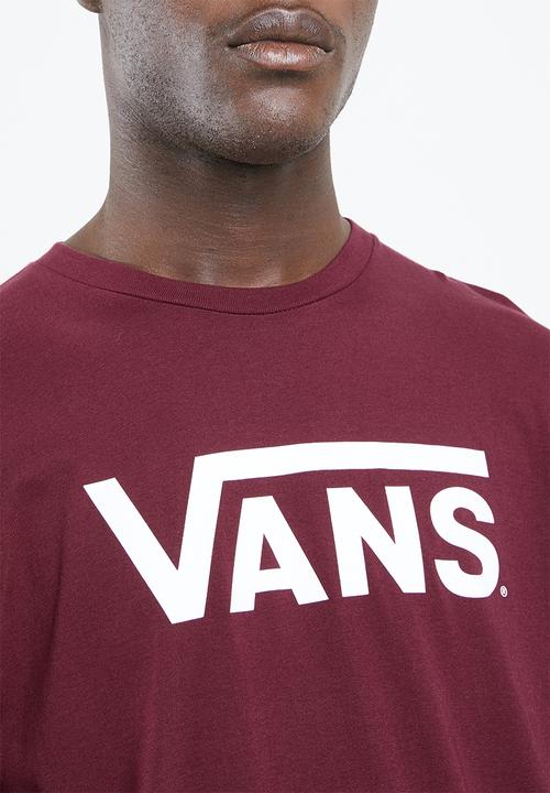 Vans - Vans classic long sleeve tee - burgundy & white