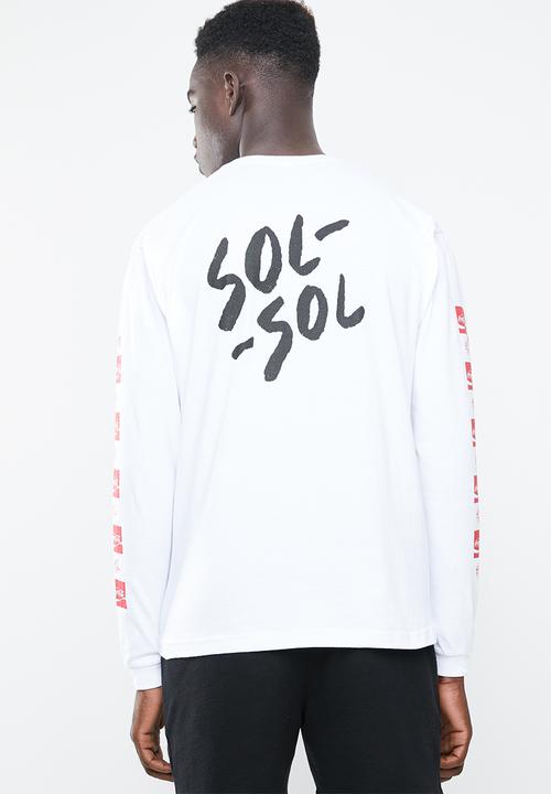 Coke Threds - Coke Threds X Sol - Sol long sleeve tee - white