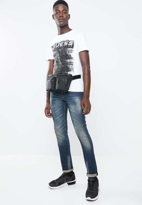 GUESS - Guess black out short sleeve tee - white