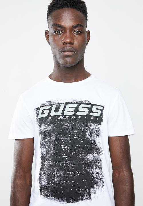 GUESS - Guess black out short sleeve tee - white