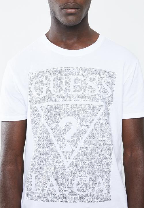 GUESS - Guess text tee - white