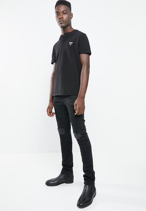GUESS - Short sleeve philli polo - black